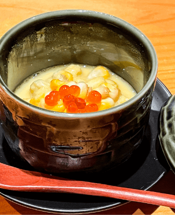 とうもろこし冷製茶碗蒸し